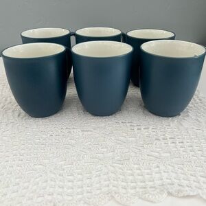 NWT Noritake Colorwave Set of 6 Blue Mug Coffee Cups 10oz #8484